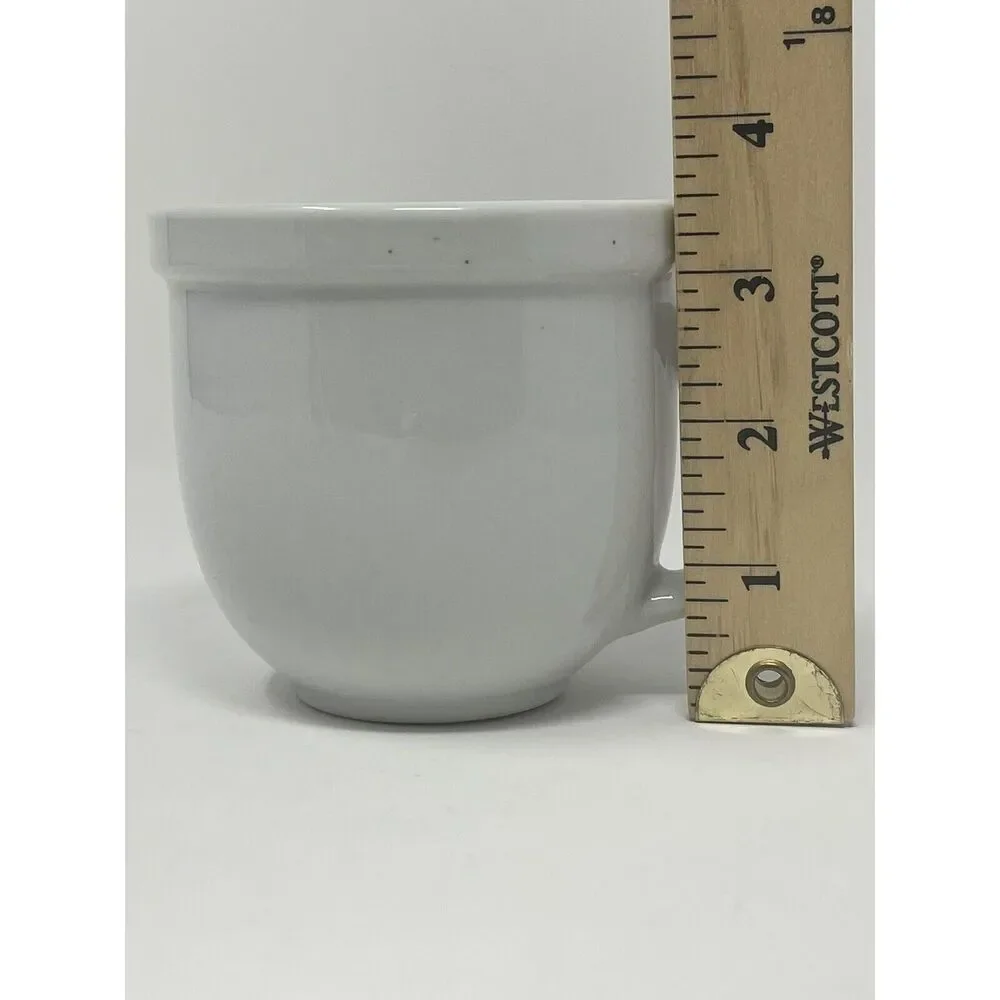 Pottery Barn Suppertime Du Jour Cafe Bistro Diner White Coffee Tea Mug Cup 10oz